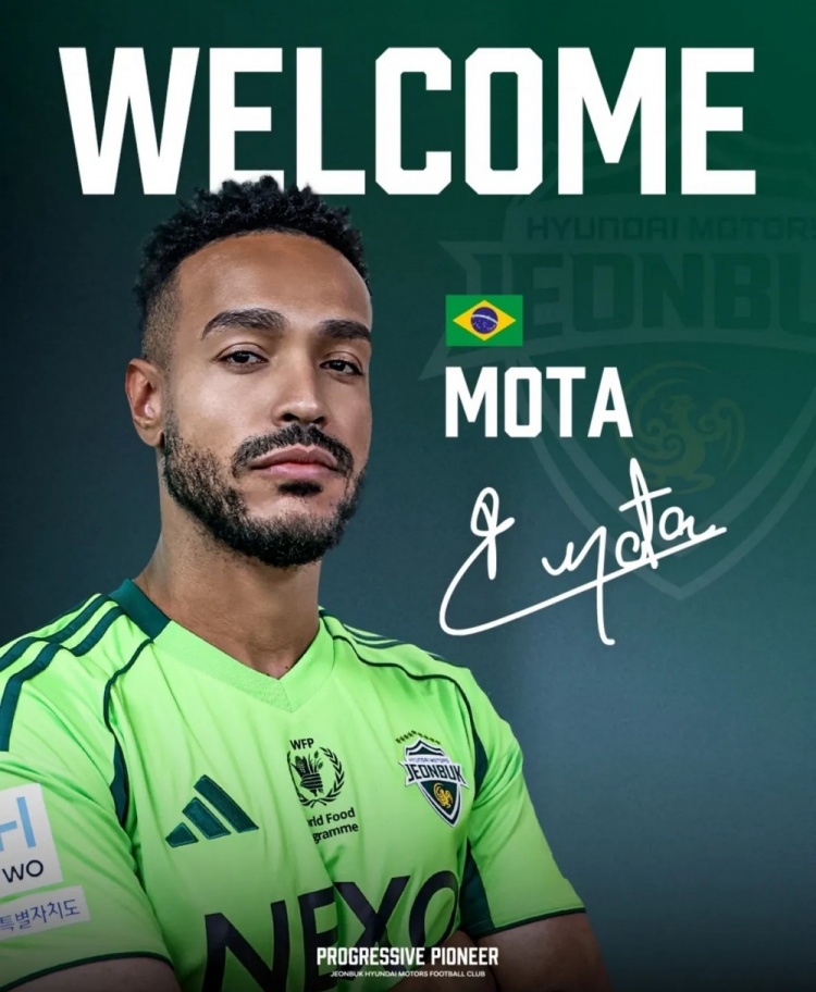 8868体育官网-巴西中锋布鲁诺·莫塔加盟全北现代，近期曾与申花传绯闻